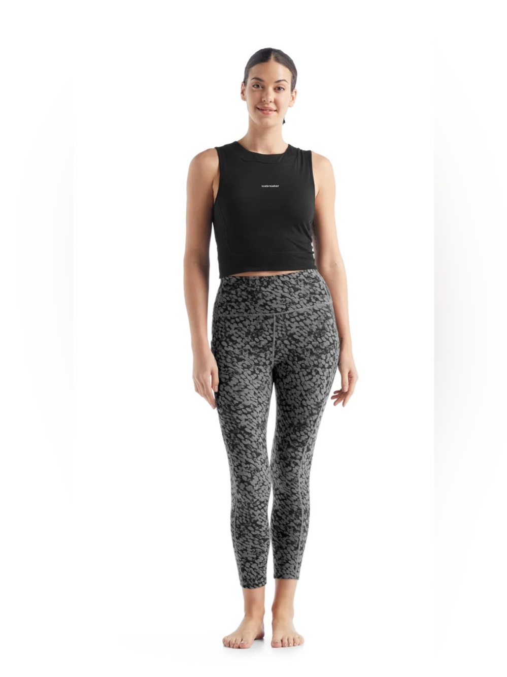 NWT Icebreaker Merino Fastray High Rise Tights - Forest Shadows - Size Medium